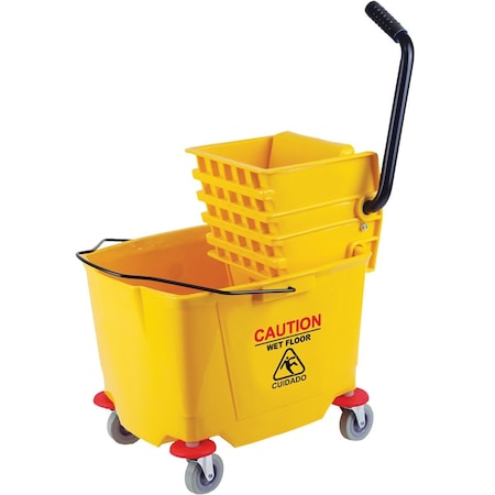 All-Source 38 Qt. Down Press PVC Mop Bucket & Wringer HHMB36L
